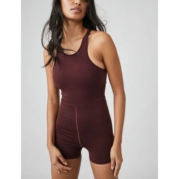 Free People Movement Every Single Time Runsie in Brown - Picture 1 of 5